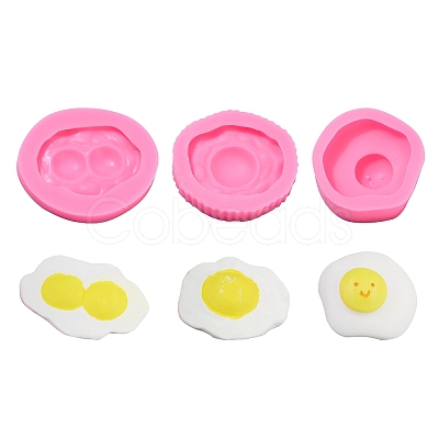 3Pcs 3 Styles Poached Egg Silicone Molds DIY-CJ0002-30-1