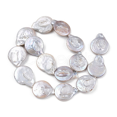 Natural Baroque Pearl Keshi Pearl Beads Strands PEAR-S016-006-1-1