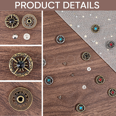 24Bag 12 Styles Alloy Synthetic Stone Beads Buttons BUTT-CP0001-17-1