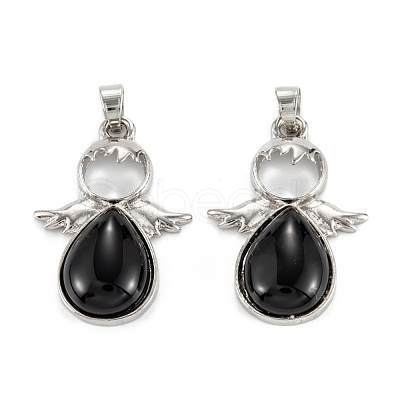 Synthetic Black Stone Pendants G-H180-09P-1