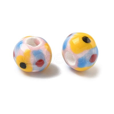 Handmade Porcelain European Beads PORC-C009-01A-1