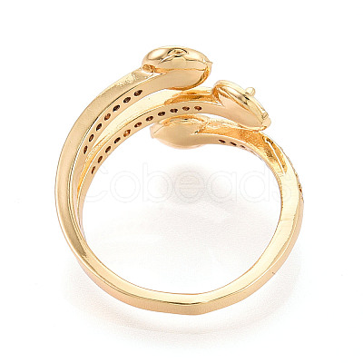 Brass Micro Pave Cubic Zirconia Cup Peg Ring Settings KK-N274-21G-1