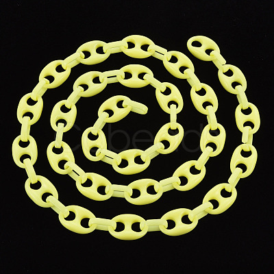 Handmade Opaque Acrylic Coffee Bean Chains CHAC-ZX0001-01I-1