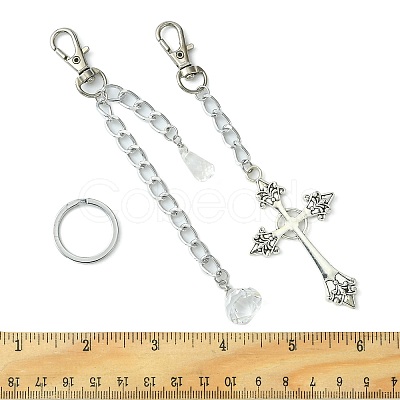 Retro Style Multilayer Acrylic & 304 Stainless Steel Beaded Purse Chains AJEW-FZ00007-1