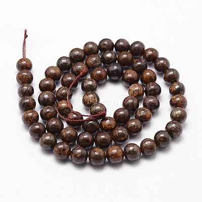 Natural Bronzite Bead Strands G-D840-57-6mm-1