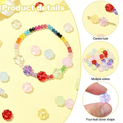 45Pcs 9 Colors Handmade Lampwork Beads LAMP-YW0001-24-1