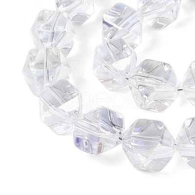 Electroplate Glass Beads Strands EGLA-T021-21A-1