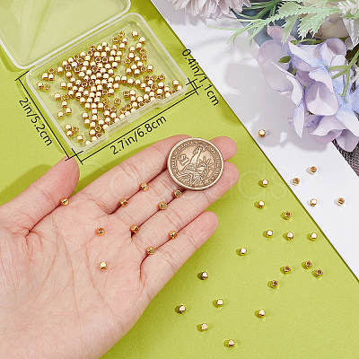 200Pcs Brass Beads KK-BBC0012-05-1