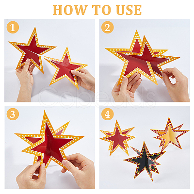 24Pcs 3 Colors Paper Display Decorations DIY-DC0004-12-1