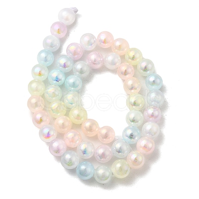Plating Natural Selenite Beads Strands G-G120-A01-01-05-1