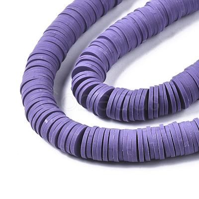 Flat Round Handmade Polymer Clay Beads CLAY-R067-10mm-03-1