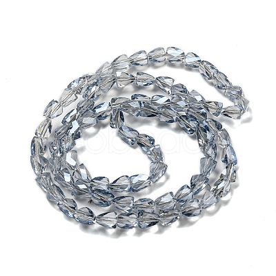 Transparent Electroplate Glass Beads Strands GLAA-G116-03A-HR01-1