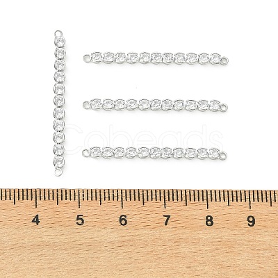 SHEGRACE Brass Pave Clear Cubic Zirconia Connector Charms XGRQ3P326-640P-1