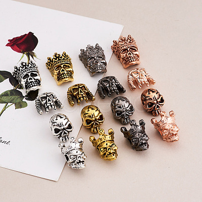 32Pcs 16 Styles Tibetan Style Alloy Beads FIND-FW0001-13-1