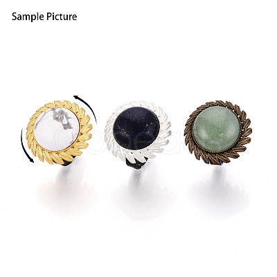 Adjustable Alloy & Iron Bezel Cup Ring Base with Rotatable Tray MAK-T012-11G-1
