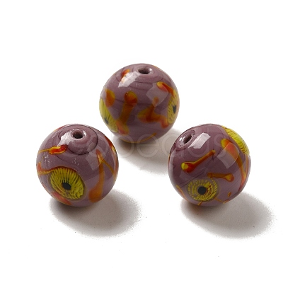 Handmade Lampwork Beads Strands LAMP-G162-08B-10-1