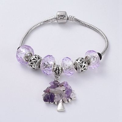 Brass European Style Bracelets BJEW-JB04981-1