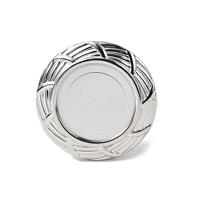 304 Stainless Steel Cuff Ring Components STAS-P403-07P-1
