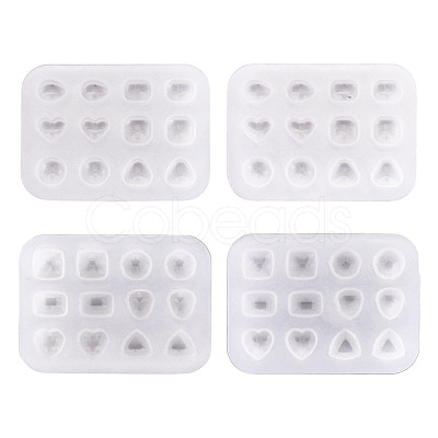 4Pcs 2 Styles DIY Earring Silicone Molds DIY-TADJ0001-17-1