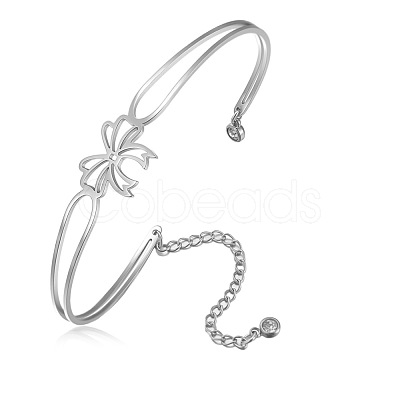 304 Stainless Steel Cuff Bangles for Women FS-WG13D36-01-1