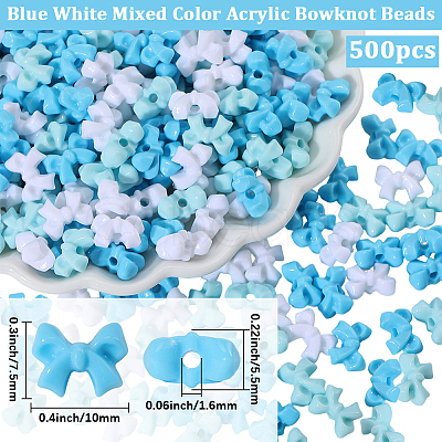 500Pcs Opaque Acrylic Beads SACR-PA0001-21C-1
