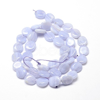 Natural Blue Lace Agate Gemstone Nuggets Bead Strands X-G-J336-22-1