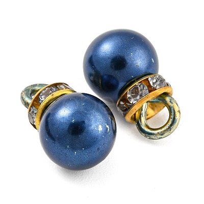 (Defective Closeout Sale: Ring Dyed)ABS Plastic Imitation Pearl Charms KY-XCP0001-25G-04-1