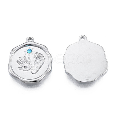 304 Stainless Steel Pendants STAS-N098-159P-1