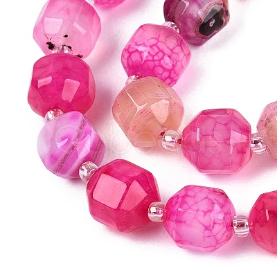 Natural Agate Beads Strands G-T131-82B-08-1