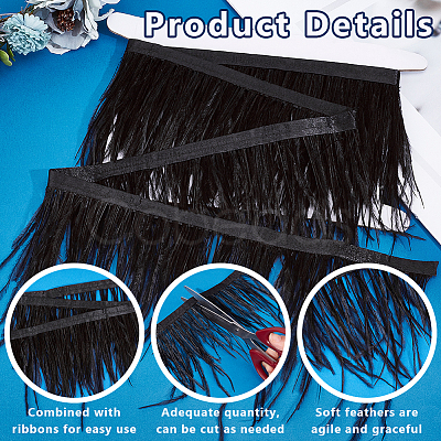 2M Fashion Ostrich Feather Trimming DIY-OC0013-33A-1