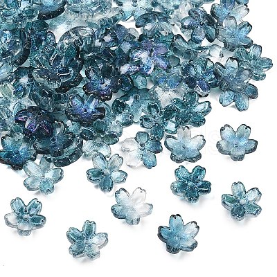 60G Baking Paint Transparent Glass Bead Caps DGLA-YW0001-63A-1