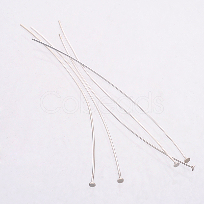 925 Sterling Silver Flat Head Pins STER-K017-50mm-S-1