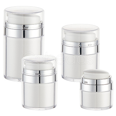 Olycraft 4Pcs 4 Styles Plastic Airless Pump Jars AJEW-OC0004-48-1