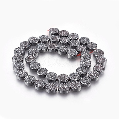 Electroplated Non-magnetic Synthetic Hematite Beads Strands G-E498-21A-05-1