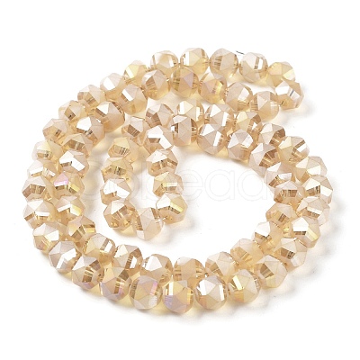 Electroplate Transparent Glass Beads Strands EGLA-I018-AB04-1