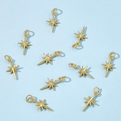 10Pcs Brass Pendants KK-BC0004-96-1