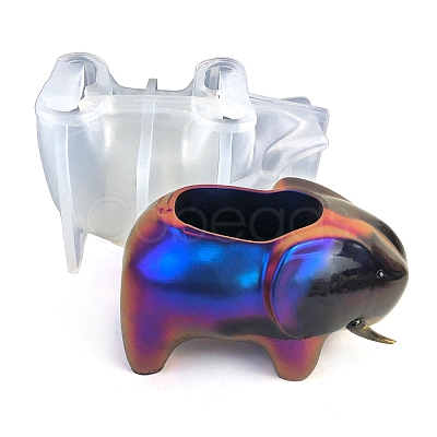 DIY Elephant Silicone Pen Storage Molds PW-WG13553-01-1