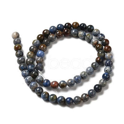 Natural Dumortierite Quartz Beads Strands G-H298-A06-03-1