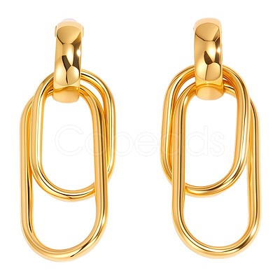 304 Stainless Steel Stud Dangle Earrings FS-WG489C3-02-1