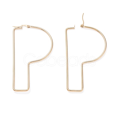 304 Stainless Steel Hoop Earrings EJEW-F251-A02-P-1