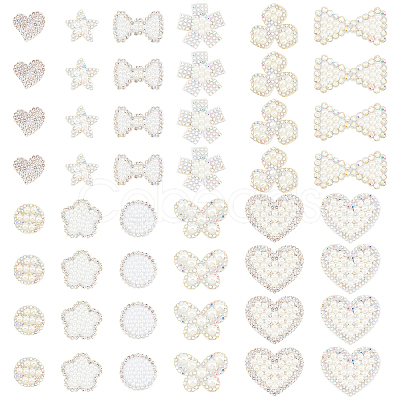 48Pcs 12 Style Non Woven Fabric Ornament Accessories DIY-AR0002-27-1