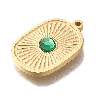 Ion Plating(IP) 304 Stainless Steel Rhinestone Pendants STAS-P371-061G-1