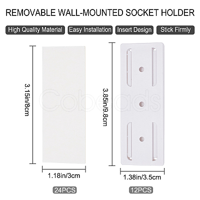 PP Plastic Wall-mounted Power Strip Fixator FIND-WH0152-79C-1