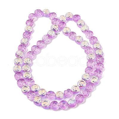 Electroplate Baking Paint Transparent Glass Beads Strands GL-CBA2ED2-05C-1