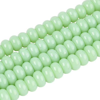 3Starnds Opaque Spray Painted Glass Beads GLAA-PA0001-35B-1
