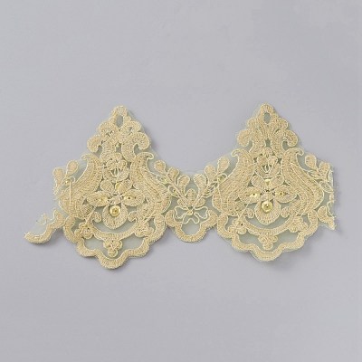 Sparkle Embroidery Polyester Ribbon OCOR-WH0060-29-1
