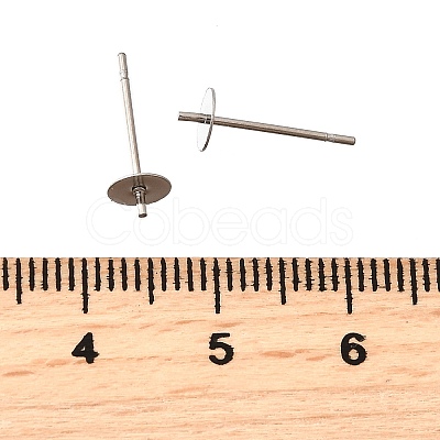 304 Stainless Steel Stud Earring Findings STAS-D370-02P-02-1