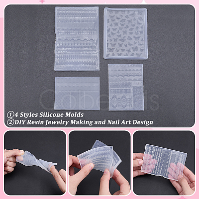4Pcs 4 Styles Silicone Molds MRMJ-HY0001-43-1