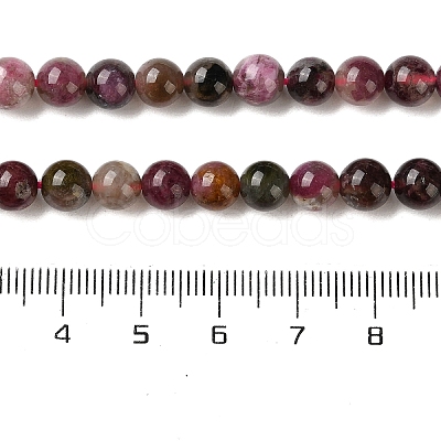 Natural Tourmaline Beads Strands G-L637-A01-6mm-1