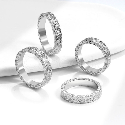 Brass Crushed Ice Pattern Finger Rings FS-WG1F485-07-1